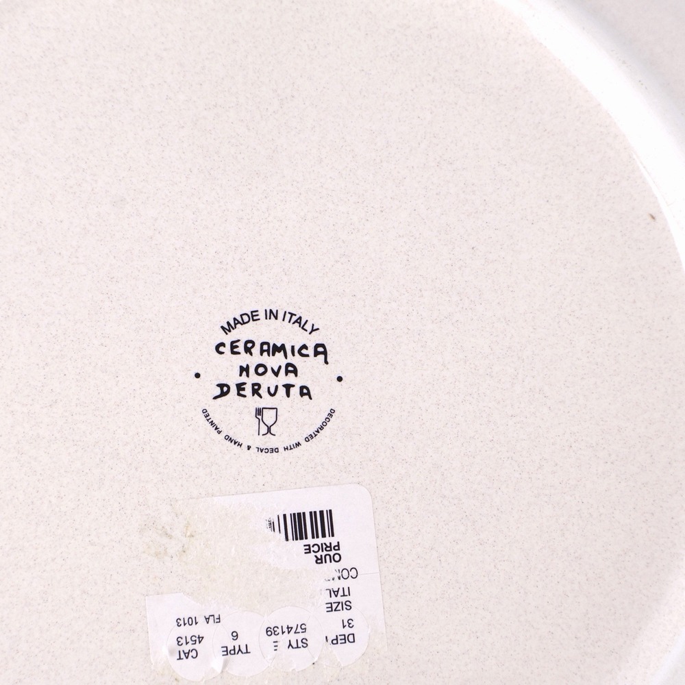 Deruta Ricco Italian Pottery Serving Bowl 13" Hand Painted Ceramica Nova Italy - Picture 8 of 8